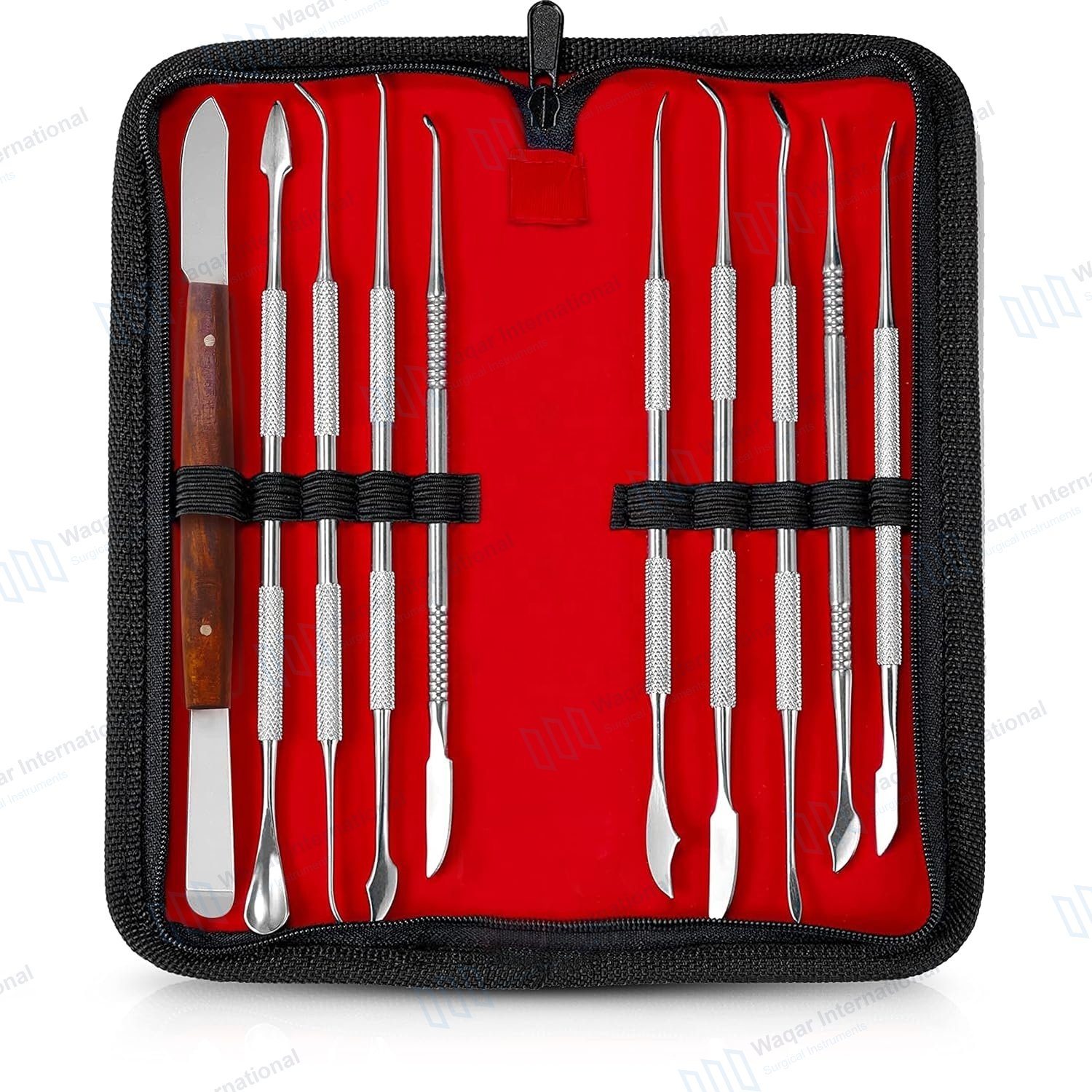 10 PCS German Instrument Sets — surgical instruments manufactured by Waqar International, Sialkot