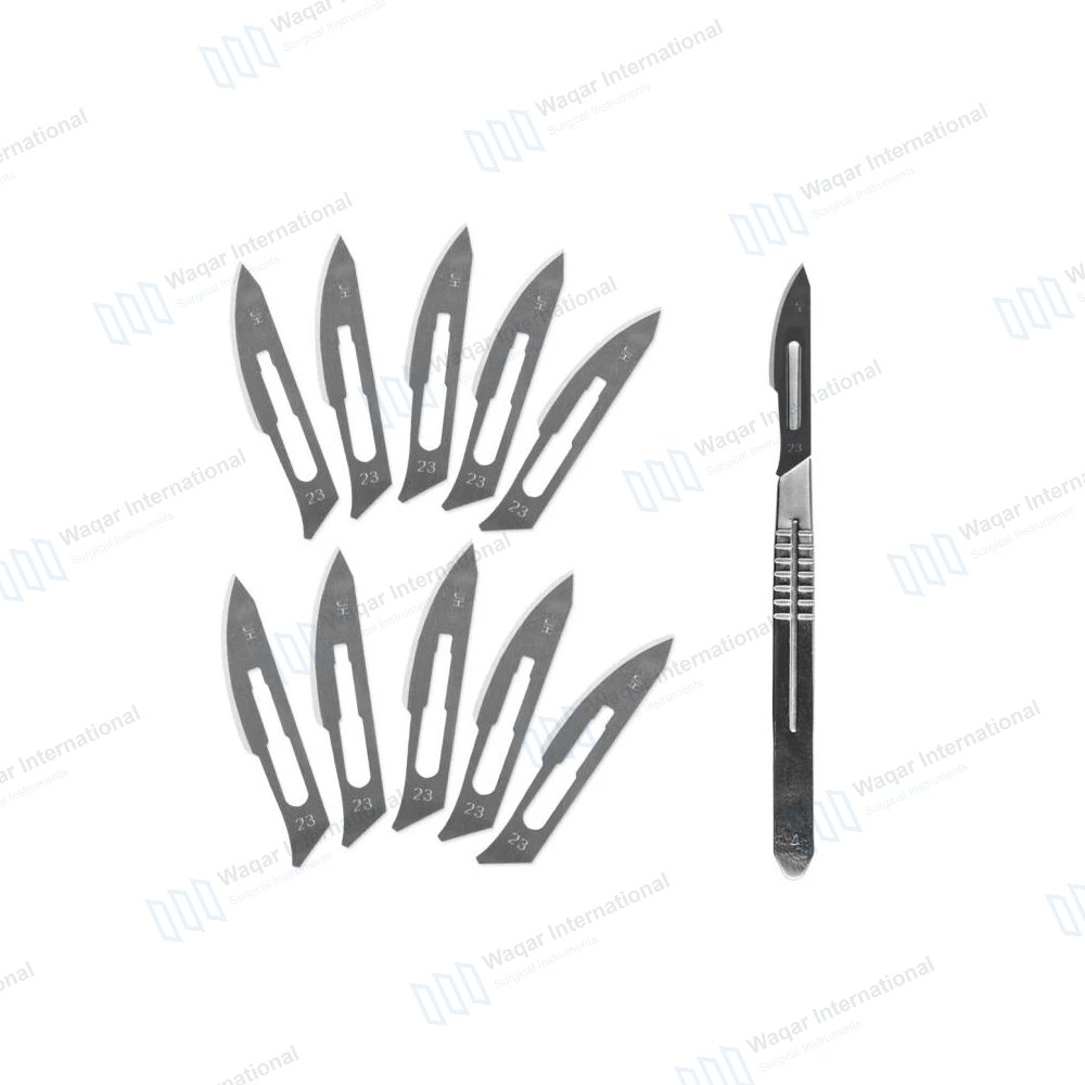 Design Disposable Surgical Scalpels Steel — surgical instruments manufactured by Waqar International, Sialkot
