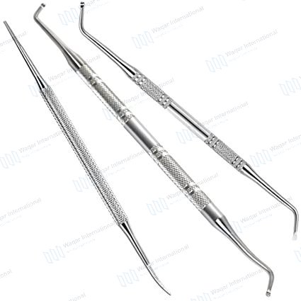 3pcs Stainless Steel Ingrown Toenail Tool Set File Lifters-Professional — surgical instruments manufactured by Waqar International, Sialkot