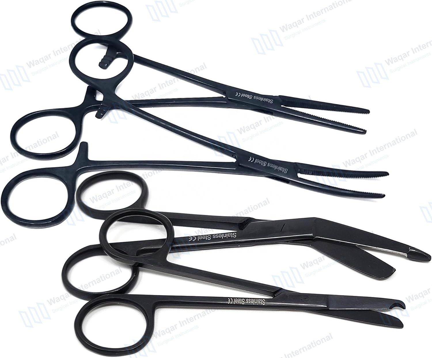 4 PCS Steel Surgical Instruments Kit — surgical instruments manufactured by Waqar International, Sialkot