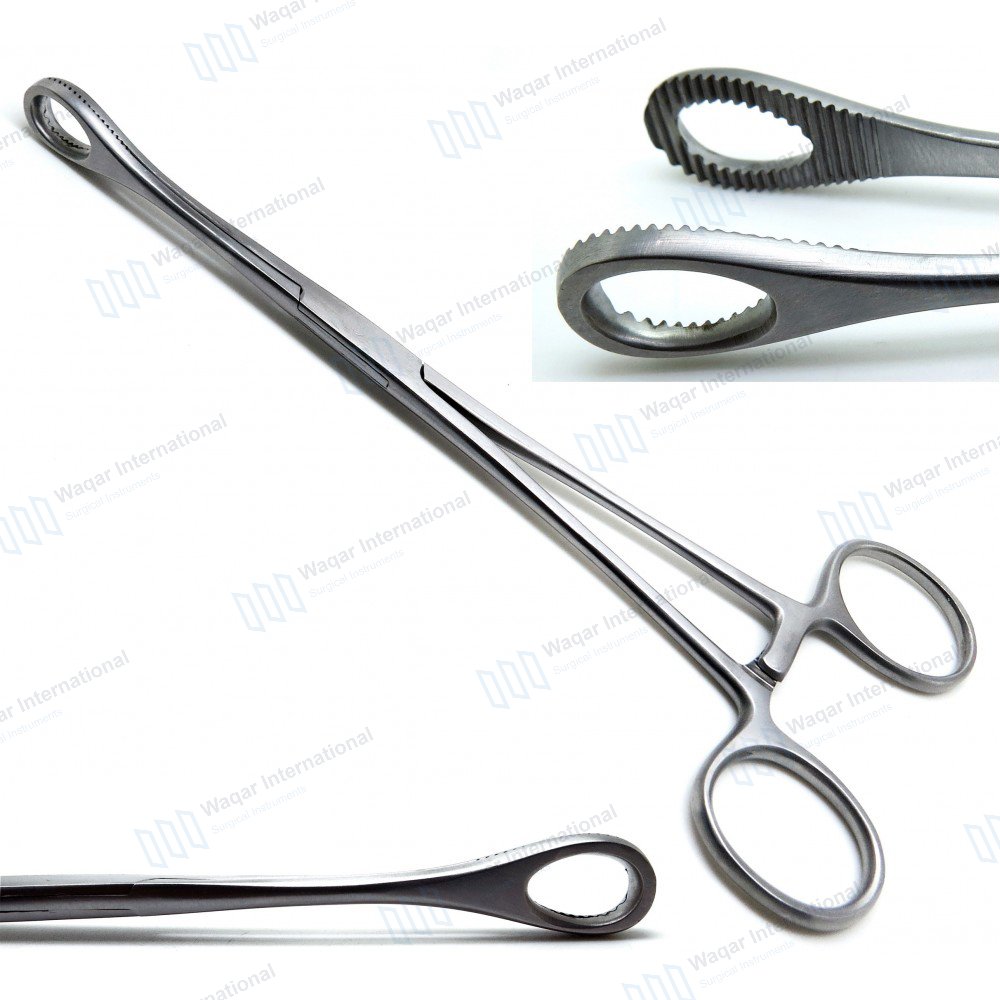 9.5" 10" Straight Serrated Jaw Surgical Holding Veterinary Instruments — surgical instruments manufactured by Waqar International, Sialkot