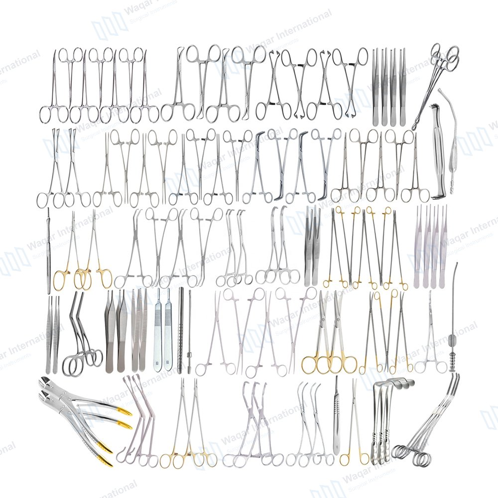 92-Piece Reusable Open Heart — surgical instruments manufactured by Waqar International, Sialkot