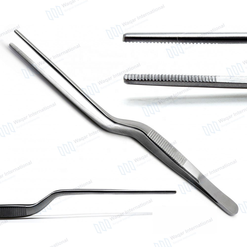 Adson Bayonet Forceps 16 cm Medical Dressing Serrated 1.7cm — surgical instruments manufactured by Waqar International, Sialkot