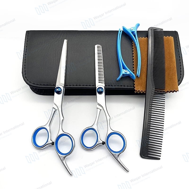 Barber Salon Hair Cutting Set Thinning Scissors Sharp — beauty instruments manufactured by Waqar International, Sialkot