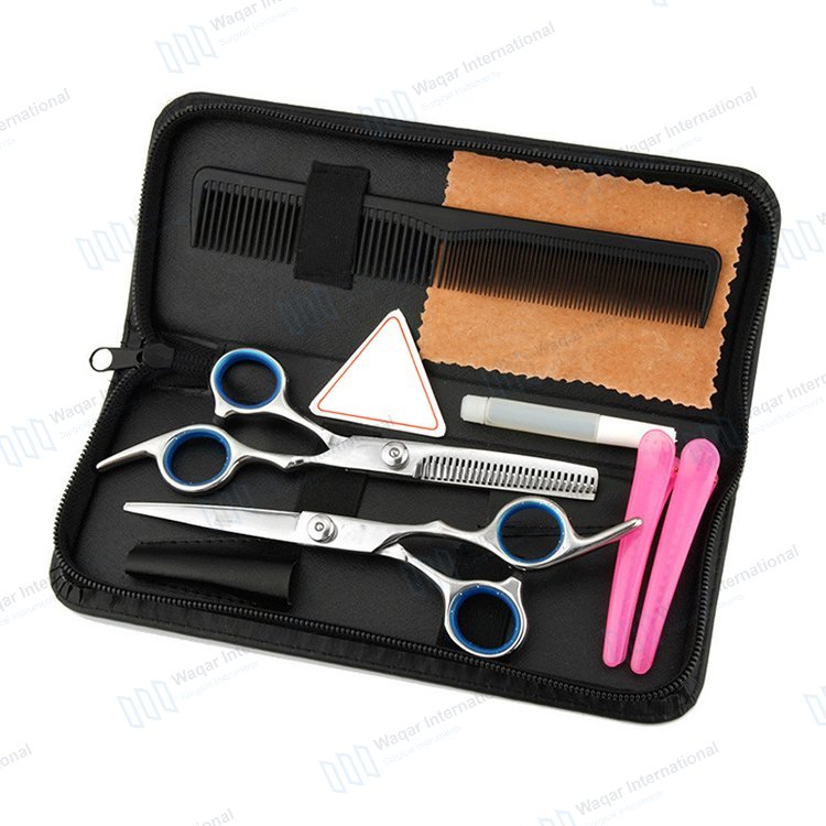 Beauty Left-Handed Barber Salon Hair Cutting Scissors Set — beauty instruments manufactured by Waqar International, Sialkot