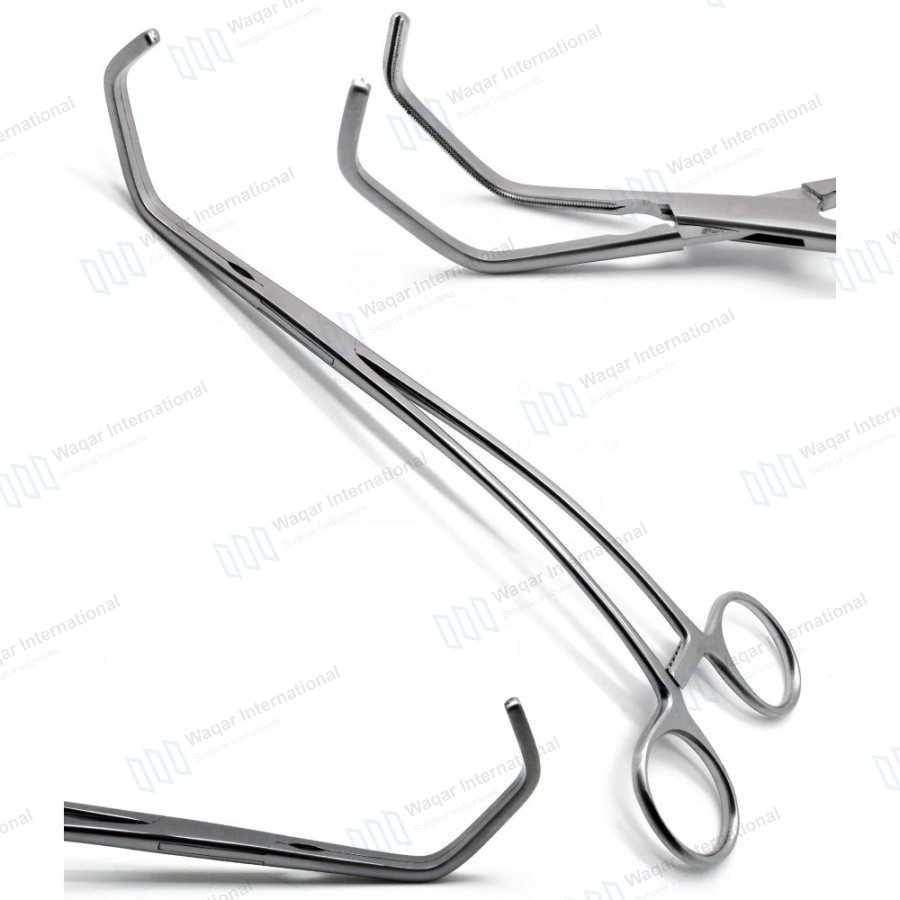 Satinsky DeBakey Atraumatic Tangential Clamp 9" — veterinary instruments manufactured by Waqar International, Sialkot