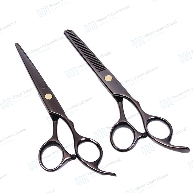 Salon Beauty Barber Scissors Stainless Steel Plastic Handle — beauty instruments manufactured by Waqar International, Sialkot