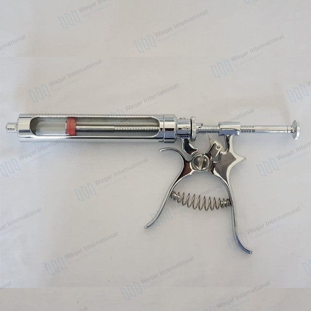 Reusable Silver Animal Veterinary Brass Automatic Double — veterinary instruments manufactured by Waqar International, Sialkot