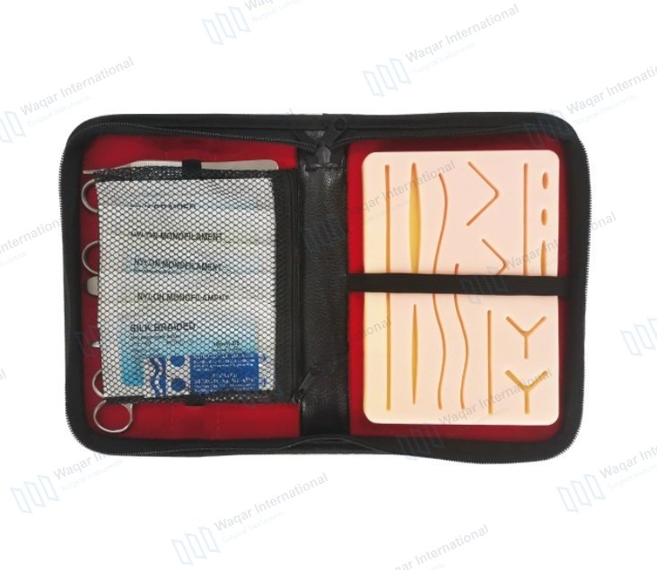 Complete Suture Practice Kit Medical Vet Students — surgical instruments manufactured by Waqar International, Sialkot