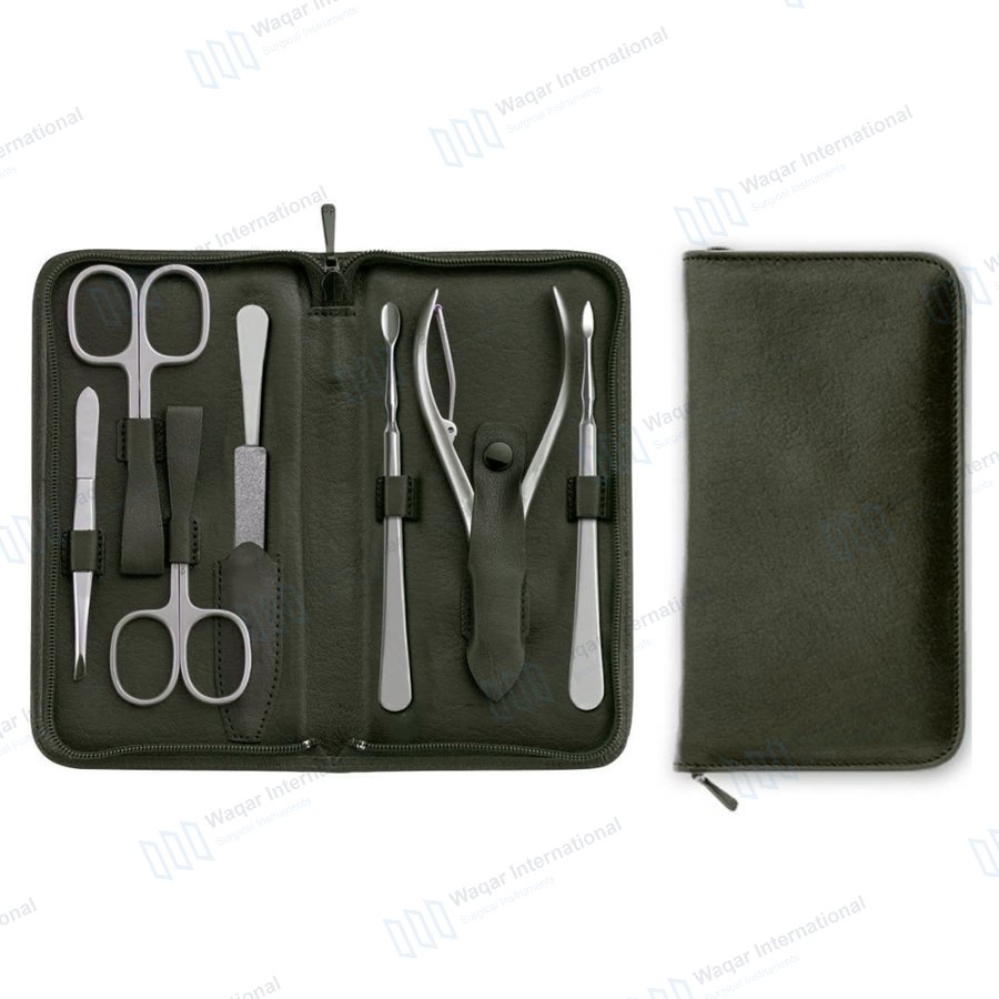 8 1 Personal Care Nail Tools Manicure Set Nail — ent instruments manufactured by Waqar International, Sialkot