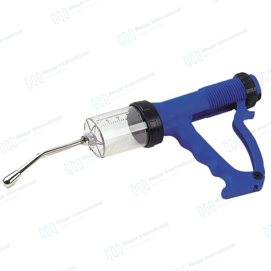 Automatic Stainless Steel Drenching Gun Size Available — veterinary instruments manufactured by Waqar International, Sialkot