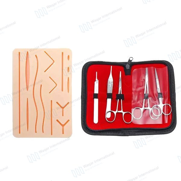 Complete PVC Silicon Suture Practice Kit for Nurse — surgical instruments manufactured by Waqar International, Sialkot