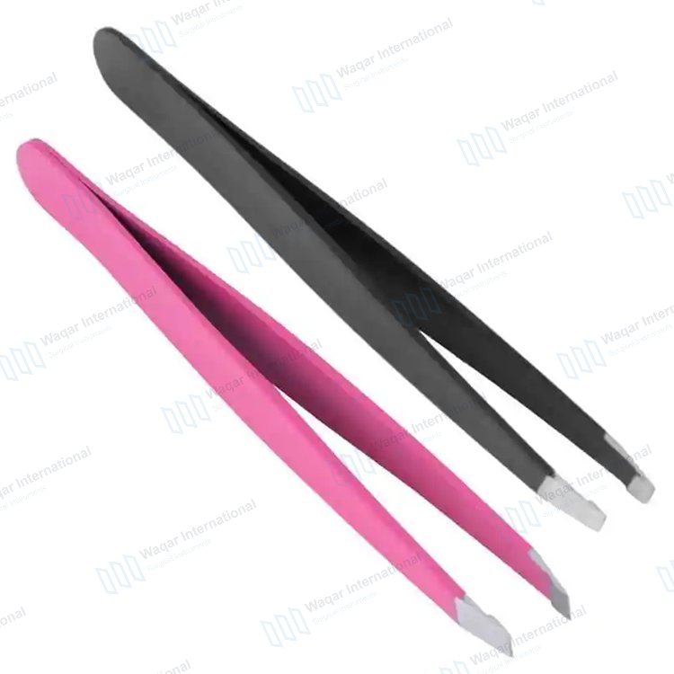Cute Personalized Stainless Steel Eyebrow Tweezers — beauty instruments manufactured by Waqar International, Sialkot