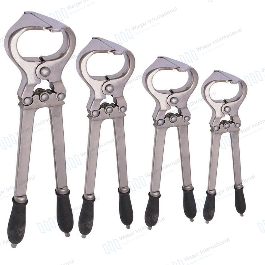 Veterinary Surgical Bloodless Castration Forceps Burdizzo Clamps — veterinary instruments manufactured by Waqar International, Sialkot