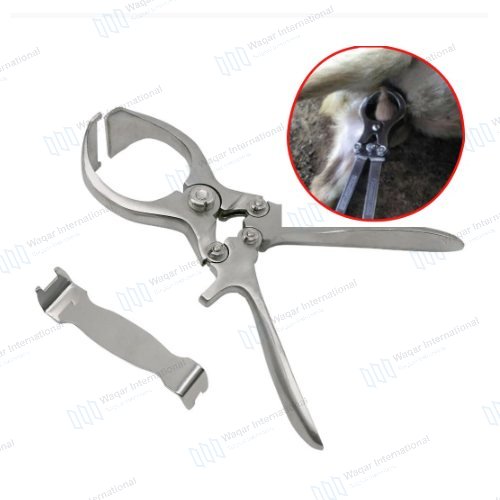 Burdizzo Style Stainless Steel Castration Clamp Color — veterinary instruments manufactured by Waqar International, Sialkot