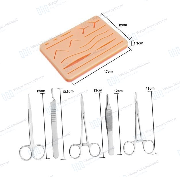 Complete Suture Practice Kit — surgical instruments manufactured by Waqar International, Sialkot