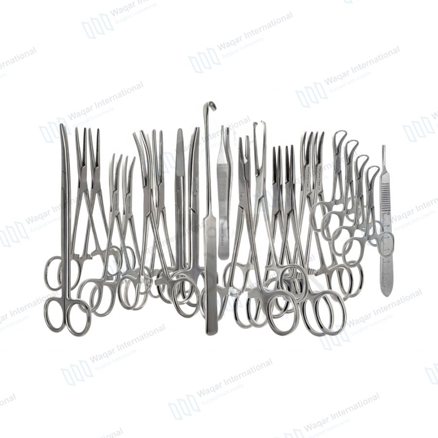 22 Pcs Stainless Steel Veterinary Instruments Set Includes — veterinary instruments manufactured by Waqar International, Sialkot