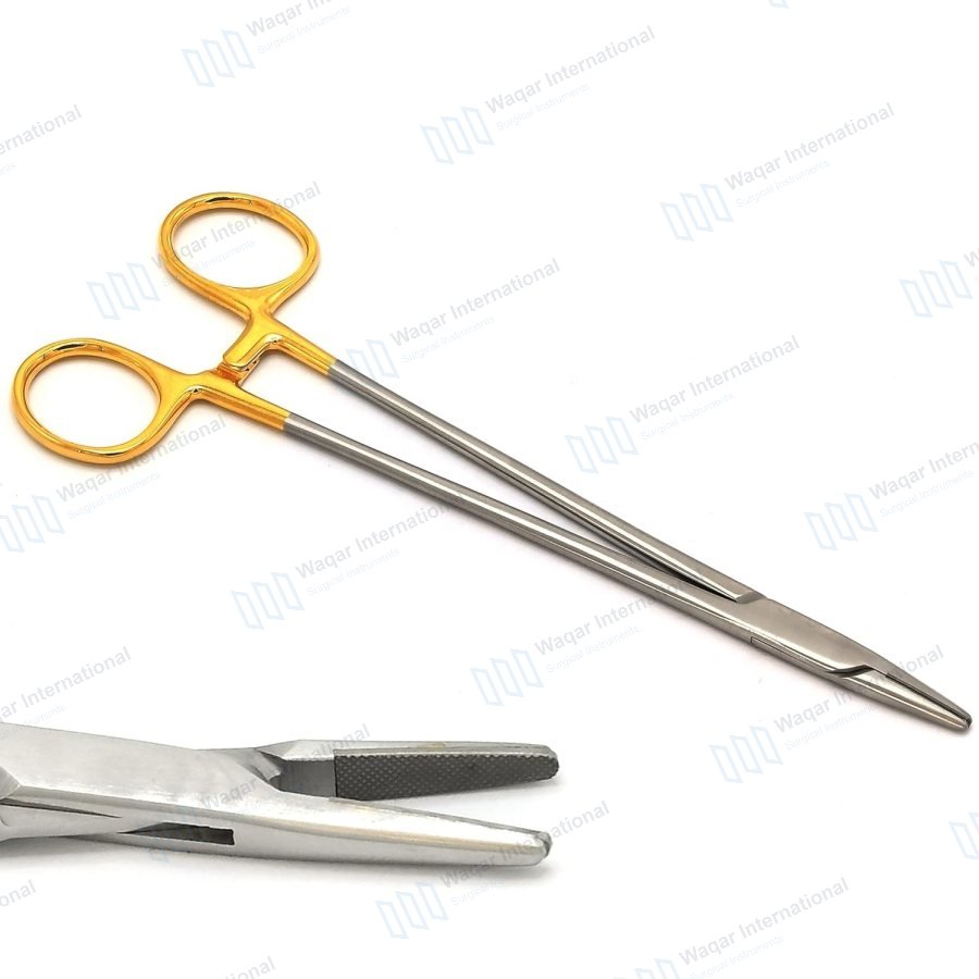 Steel Mayo Hegar Needle Holder with Tungsten — surgical instruments manufactured by Waqar International, Sialkot