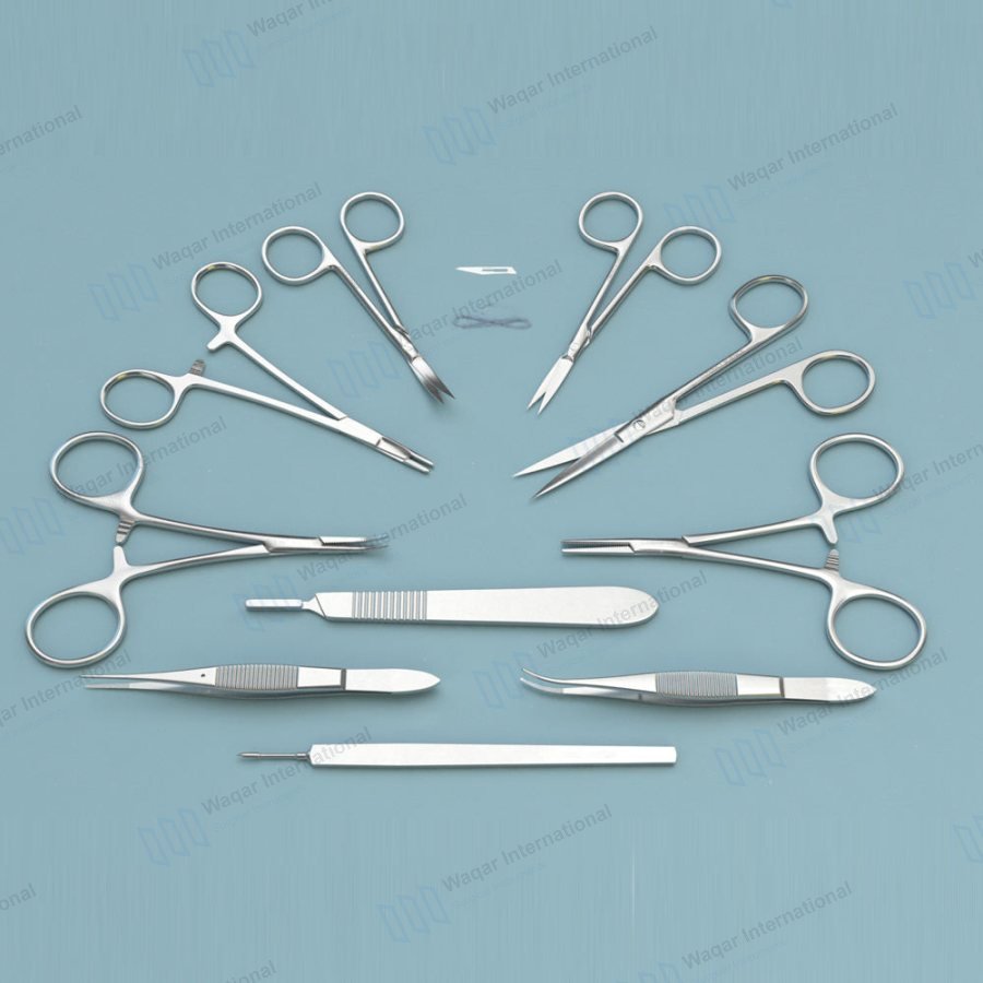 10-Piece Stainless Steel Veterinary General Surgery Anatomical Model — veterinary instruments manufactured by Waqar International, Sialkot