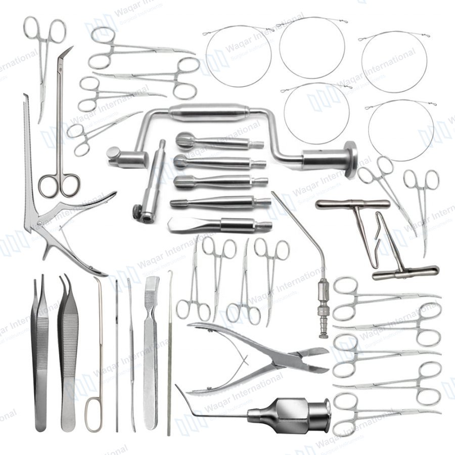 Basic Craniotomy Instrument Set 103Pcs German — neuro surgical manufactured by Waqar International, Sialkot