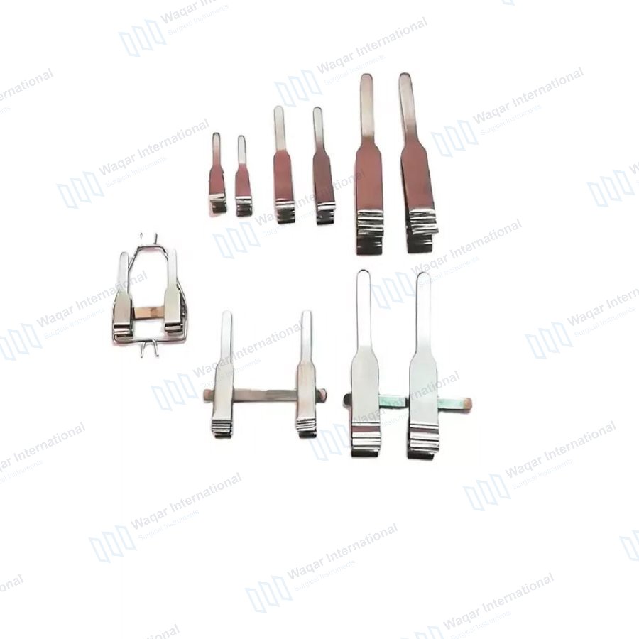 Acland Vessel Clamp Set 6-Piece Precision Kit Microsurgery — surgical instruments manufactured by Waqar International, Sialkot