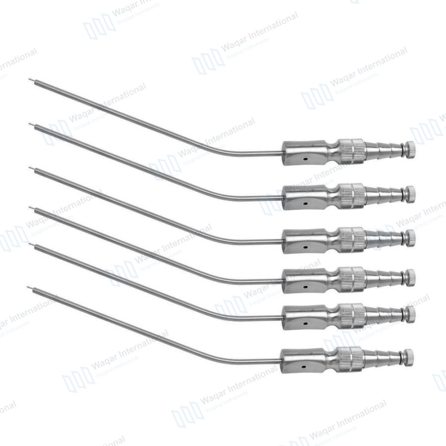6 Frazier Suction Tube Ent Neuro Surgical Instruments Set — ent instruments manufactured by Waqar International, Sialkot