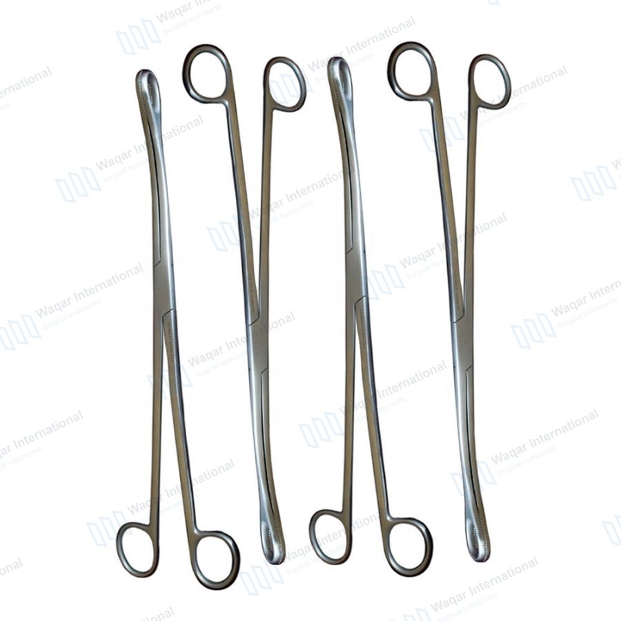 Kelly Placenta Forceps Set 4-Piece OB/GYN Tools — surgical instruments manufactured by Waqar International, Sialkot