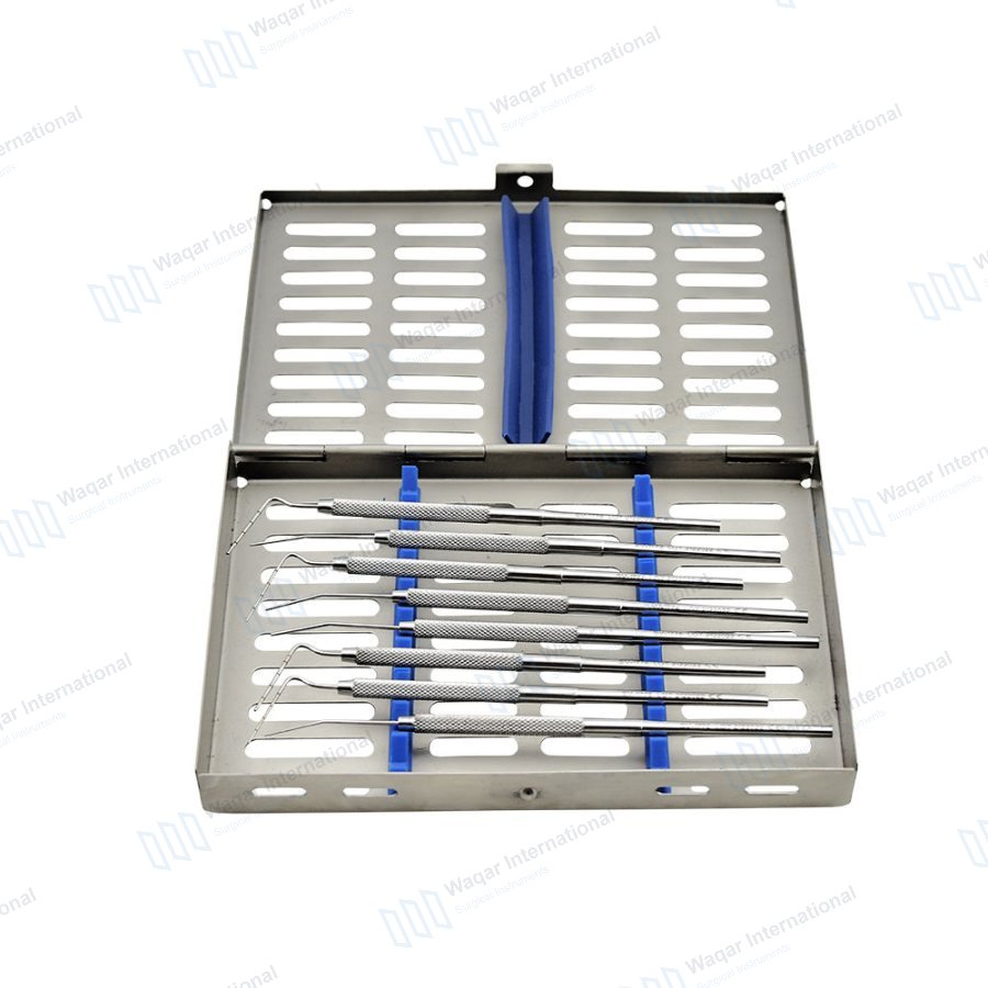 8-Piece Precision Dental Instruments Endodontic Root Canal — dental instruments manufactured by Waqar International, Sialkot