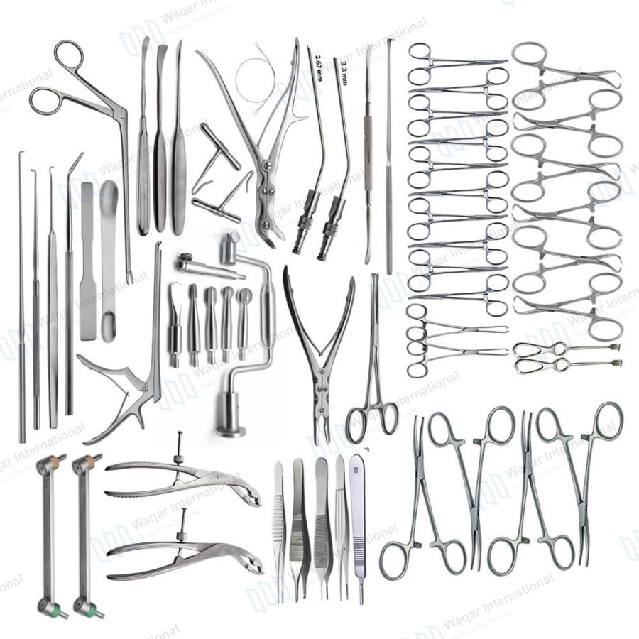 NeuroSurgery Instruments Set 151PCS German Stainless Steel Surgical Instruments — neuro surgical manufactured by Waqar International, Sialkot