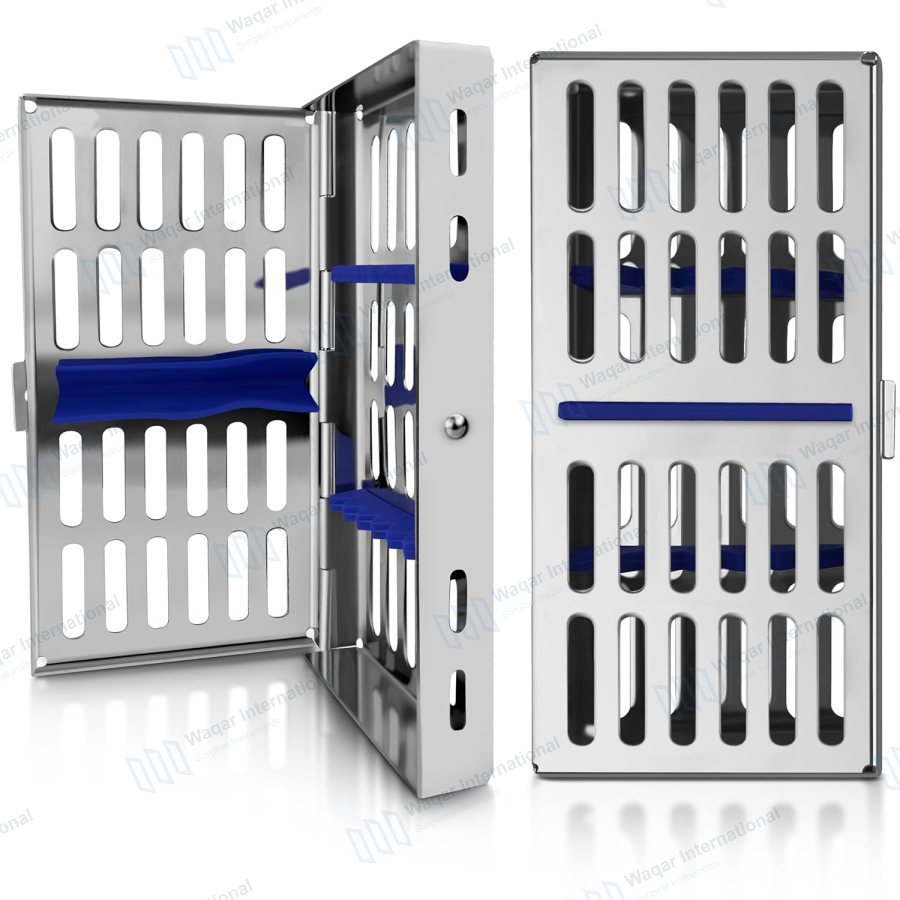Dental Autoclave Stainless Steel Cassette Tray Rack Box — dental instruments manufactured by Waqar International, Sialkot