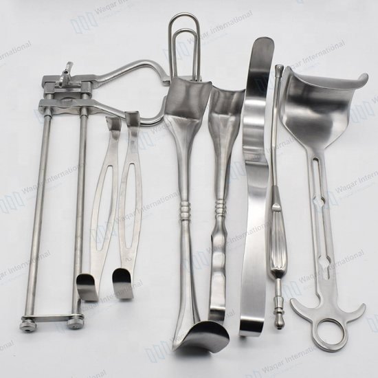 Basic Vagina Surgical Instrument Set 7 Kits — surgical instruments manufactured by Waqar International, Sialkot