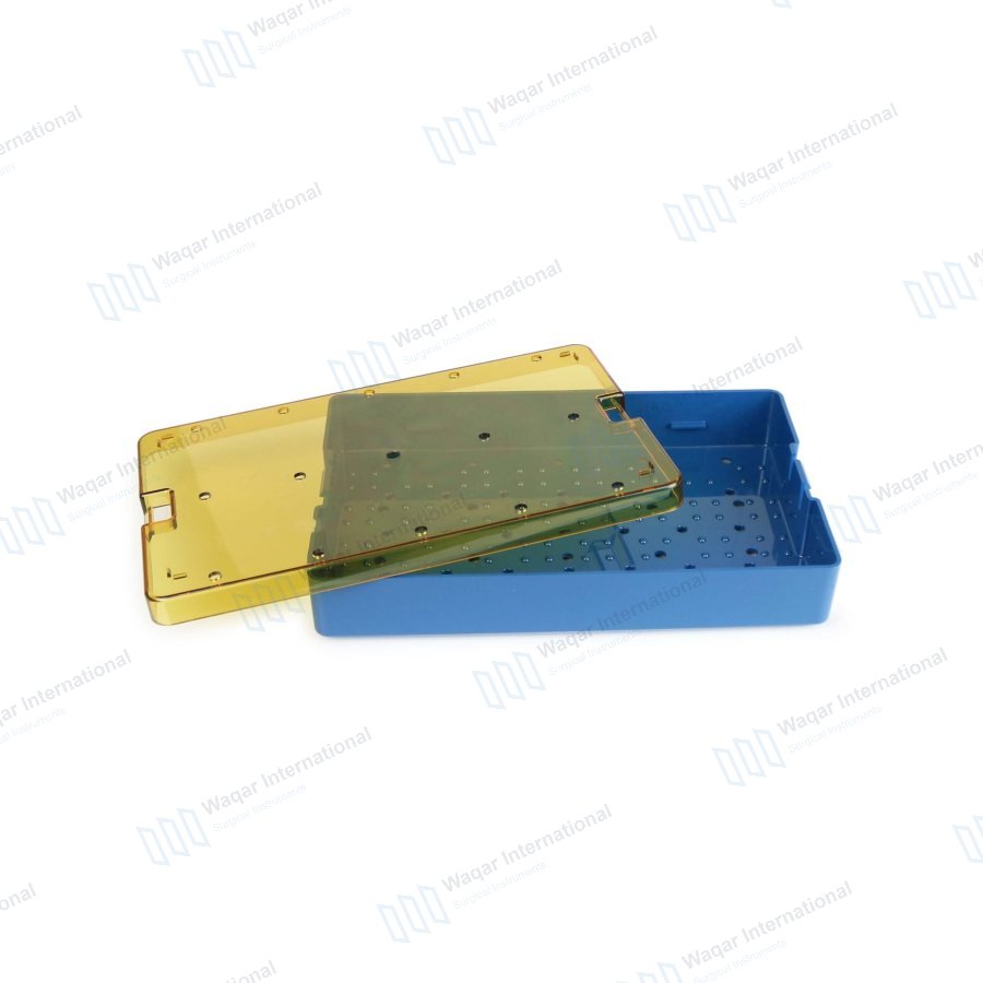 Clear Micro Protech Sterilization Box Surgical Instruments — surgical instruments manufactured by Waqar International, Sialkot