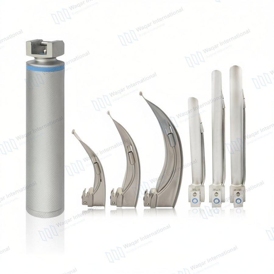 Vet LED Instrument Set Anesthesia Emergency Intubation — ent instruments manufactured by Waqar International, Sialkot