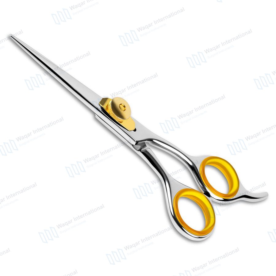 Beauty Barber Scissors Straight Stainless Steel Plastic — beauty instruments manufactured by Waqar International, Sialkot