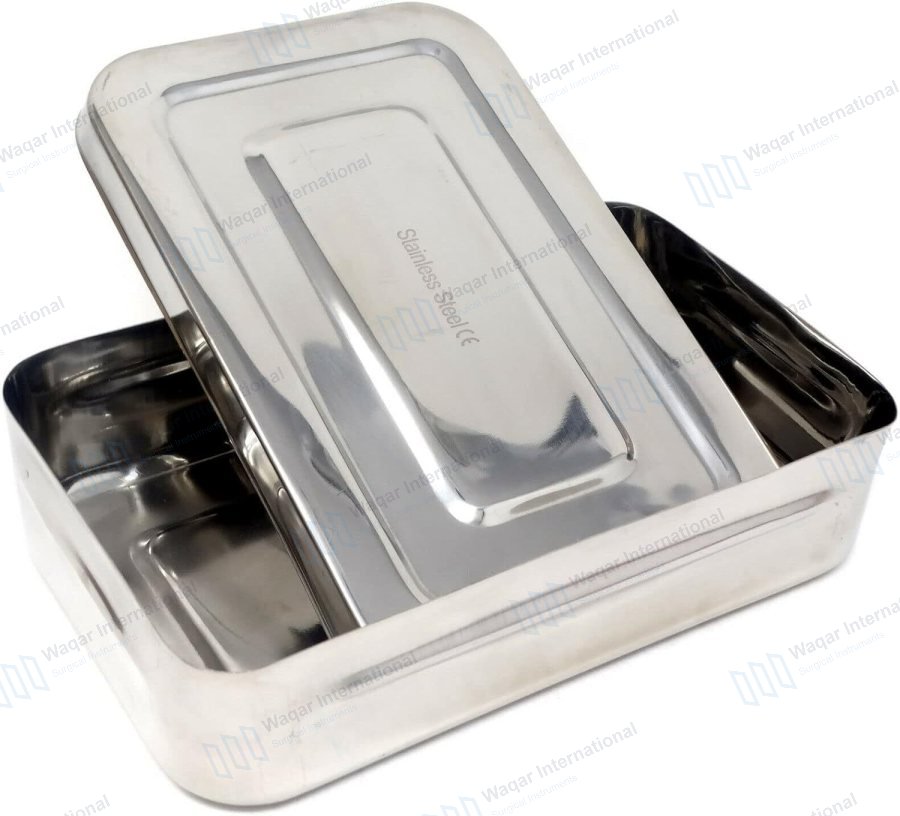 Stainless Steel Perforated Dental Surgical Instrument Box — dental instruments manufactured by Waqar International, Sialkot