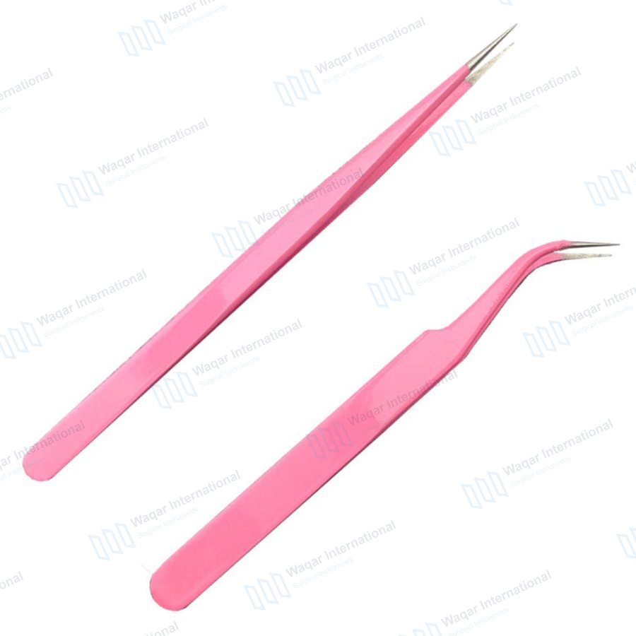 Eyelash & Eye Brow Plucking Tweezers Anti-Acid — beauty instruments manufactured by Waqar International, Sialkot