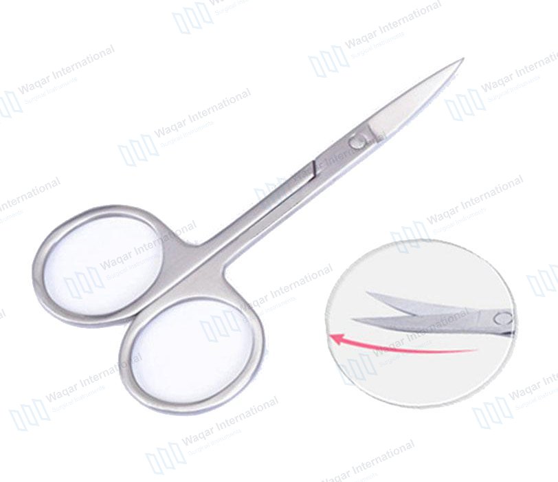 Right-Handed Straight Nail Scissors Sharp Tip — beauty instruments manufactured by Waqar International, Sialkot