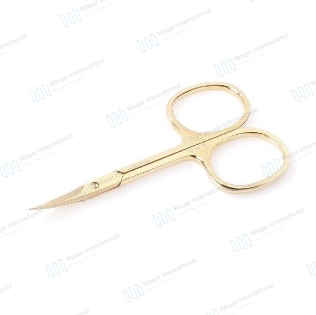 9.5CM German Steel Straight Edge Cuticle Nail Scissors — beauty instruments manufactured by Waqar International, Sialkot