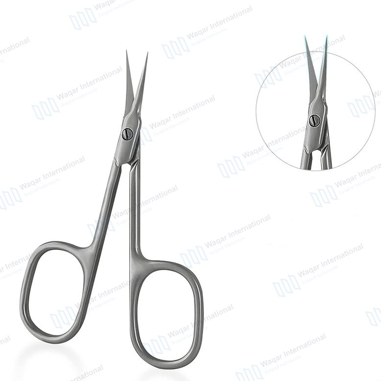 Mini Nail Scissors Stainless Steel Sharp Straight Blade — beauty instruments manufactured by Waqar International, Sialkot