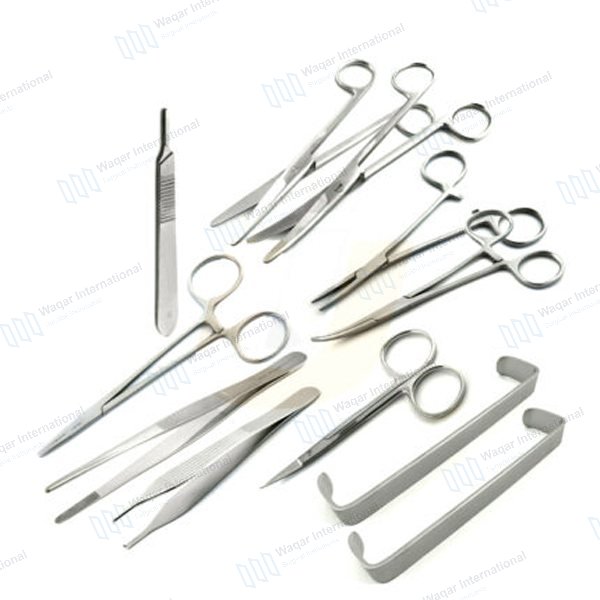 12-Piece Stainless Steel Surgical Instrument Set Surgical Kit — beauty instruments manufactured by Waqar International, Sialkot