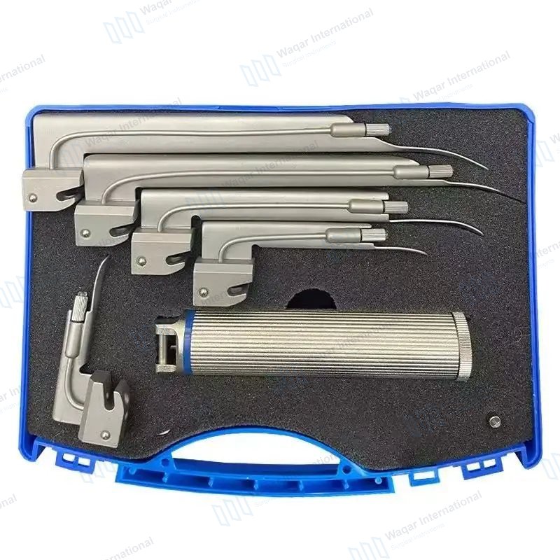 Stainless Steel Laryngoscope Miller Instrument Set 9 — ent instruments manufactured by Waqar International, Sialkot