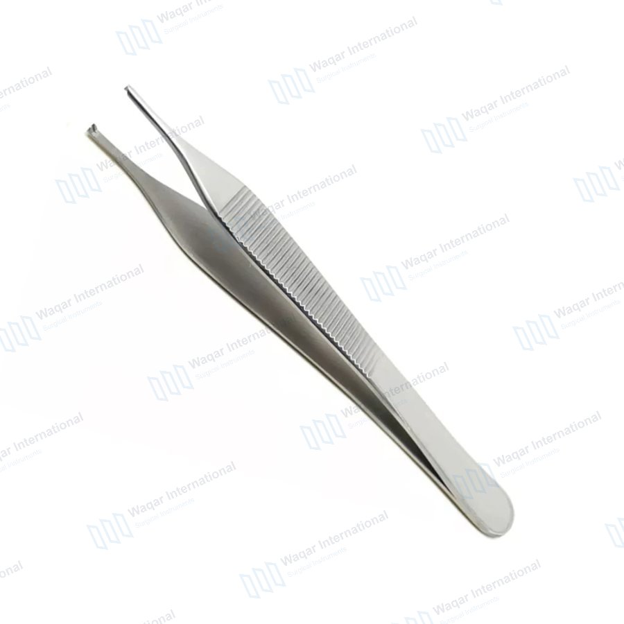 12cm Stainless Steel Surgical Adson Toothed Forceps Dissecting — dental instruments manufactured by Waqar International, Sialkot