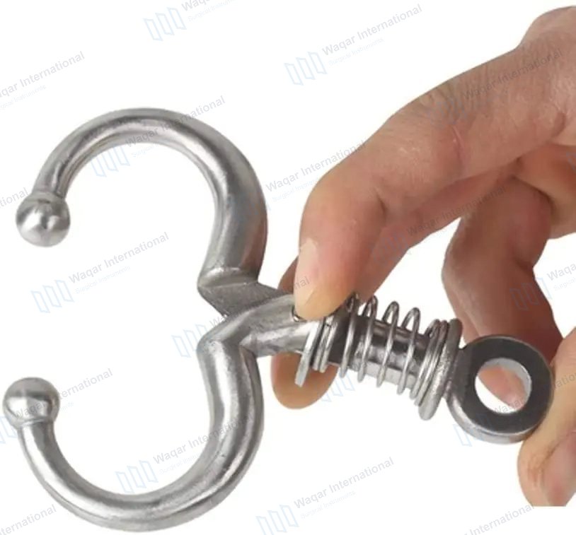 Reusable Stainless Steel Orthopedic Bull Holder with Slide — veterinary instruments manufactured by Waqar International, Sialkot
