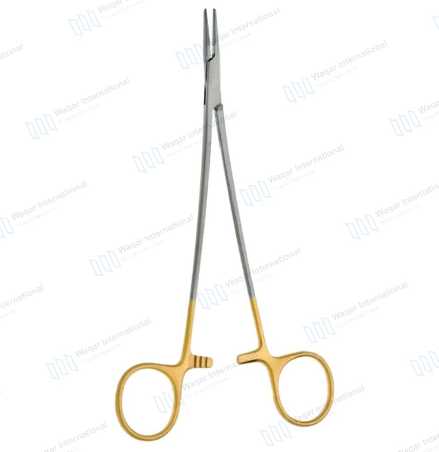 Needle Holder Tungsten Carbide Jaws Scissor Screw Joint — surgical instruments manufactured by Waqar International, Sialkot