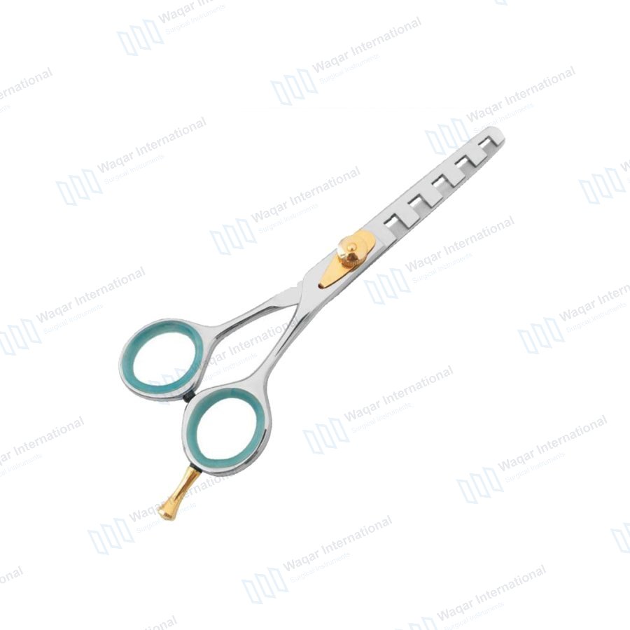 Stainless Steel Barber Hair Cutting Thinning Scissors — beauty instruments manufactured by Waqar International, Sialkot