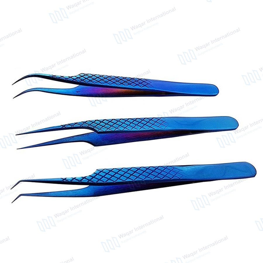 Trending Anti-Acid Stainless Steel Colored Eyelash Tweezers — beauty instruments manufactured by Waqar International, Sialkot