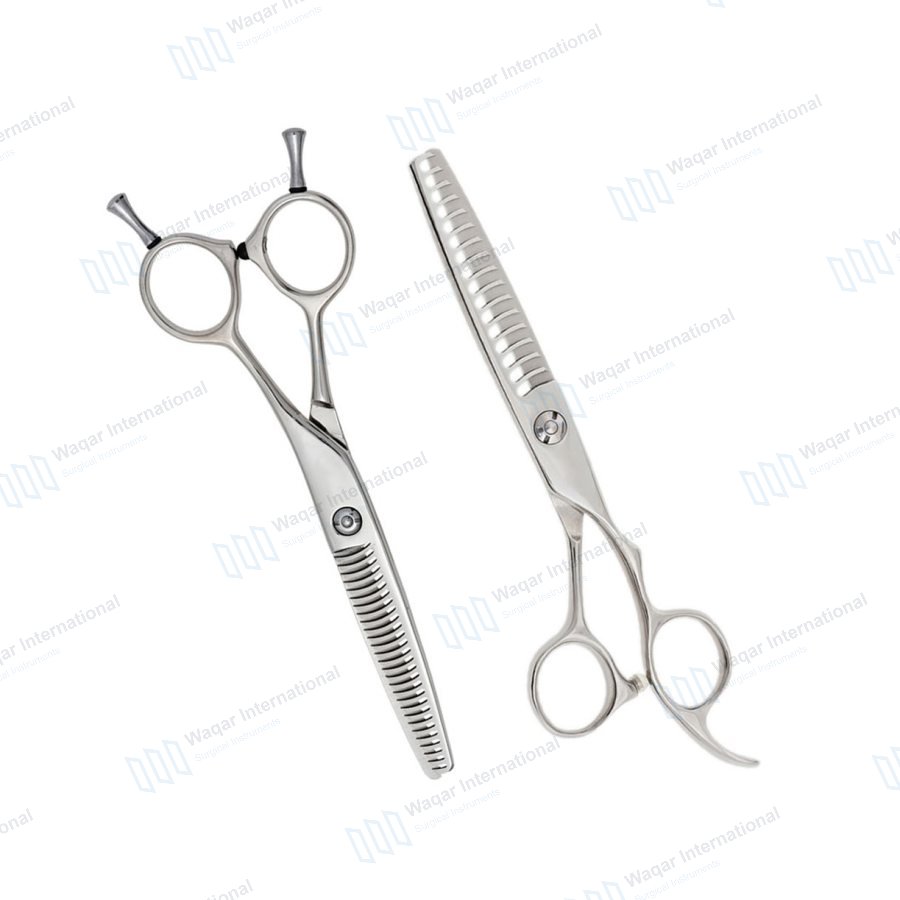 Stainless Steel Barber Thinning Scissors Double Finger — beauty instruments manufactured by Waqar International, Sialkot