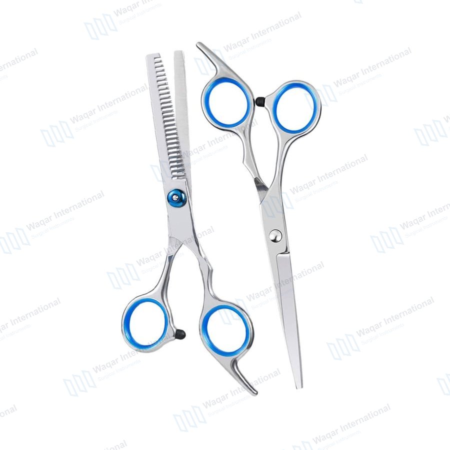Straight Stainless Steel Right-Handed 6-Inch Thinning Scissors Hair — surgical instruments manufactured by Waqar International, Sialkot