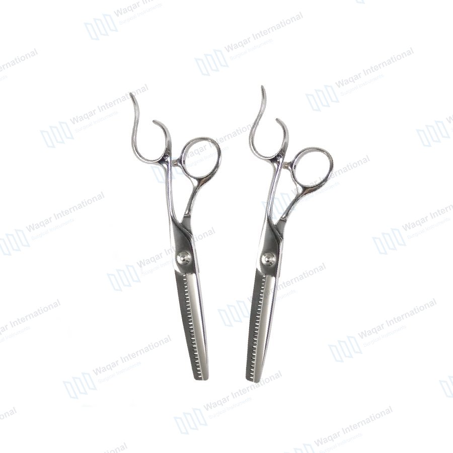 Customizable Sharp Straight Stainless Steel Right-Handed Hair Thinning — beauty instruments manufactured by Waqar International, Sialkot