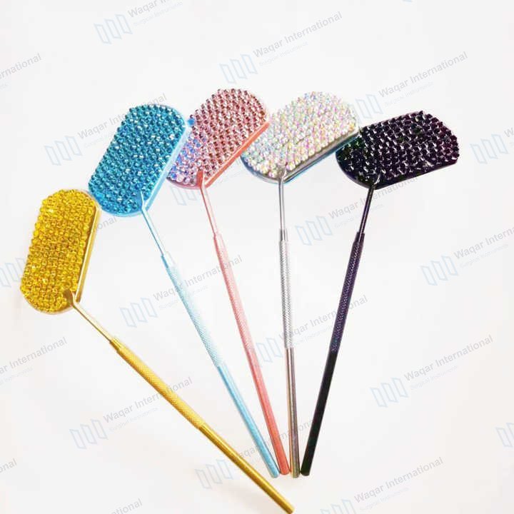 Double Sided Personalized Eyelash Mirror Stand Curved — beauty instruments manufactured by Waqar International, Sialkot
